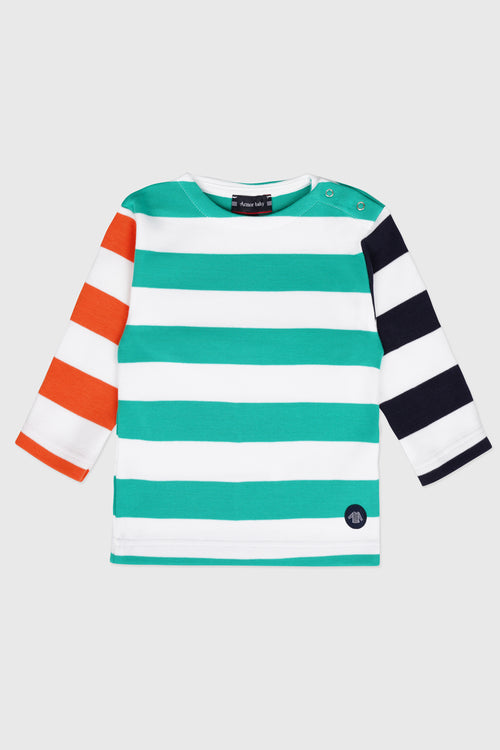 Matrosenshirt mit Muster Baby – dicke Baumwolle - Armor-lux - 1