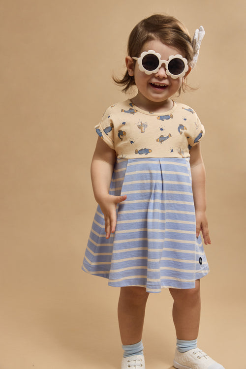 Kleid mit kurzen Ärmeln Baby – Baumwolle - Armor-lux - 1