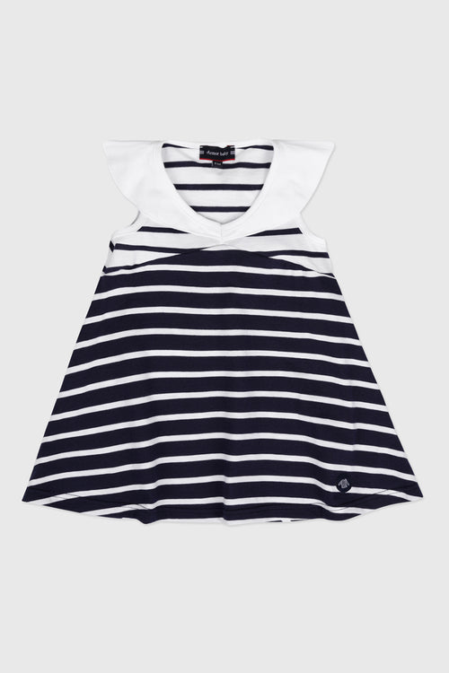 Baby striped dress - lightweight cotton - Armor-lux - 1