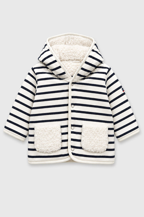 Baby Reversible Hooded Jacket - Cotton - Armor-lux - 1