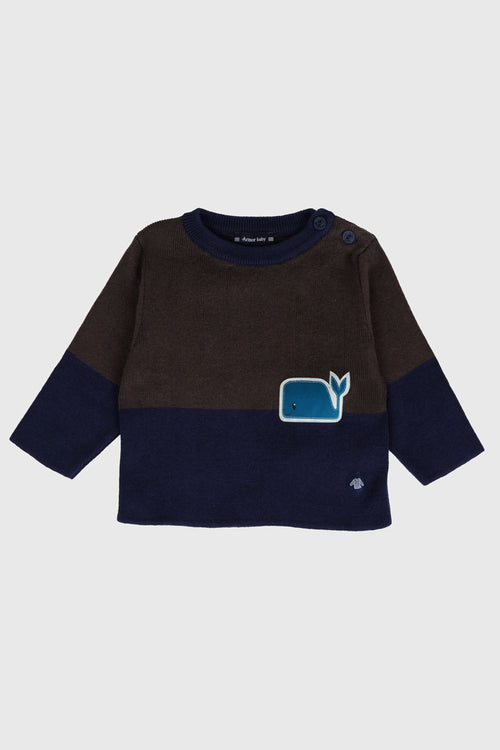 Pull marin Baby - coton et laine - Armor-lux - 1