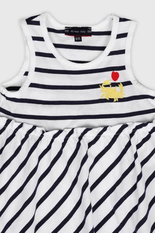 Baby sleeveless striped dress - Armor-lux - 2