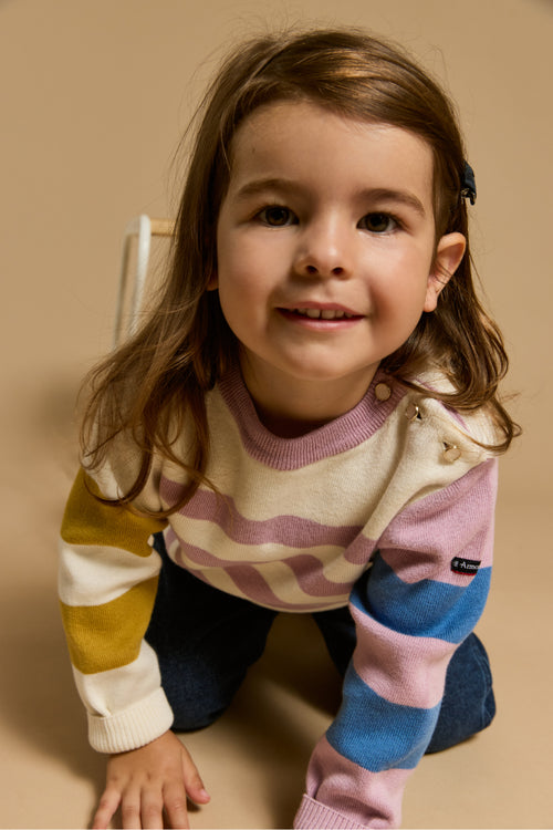 Striped fisherman jumper Kids - cotton - Armor-lux - 2