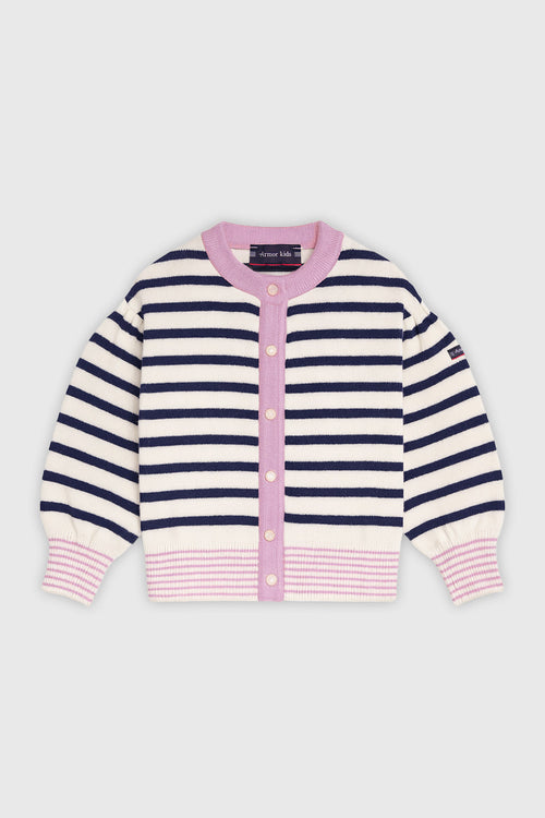 Gestreifte Strickjacke Kinder – Baumwolle - Armor-lux - 1