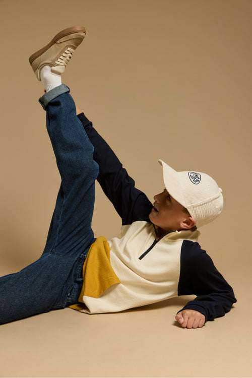 Zip neck sweatshirt - cotton - Armor-lux - 3