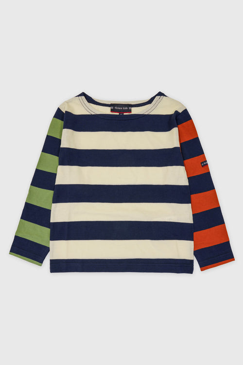 Tricolour striped shirt Kids - cotton - Armor-lux - 1