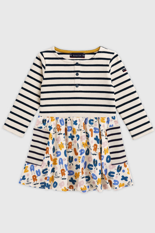 Bedrucktes Kleid Kinder – Baumwolle - Armor-lux - 1