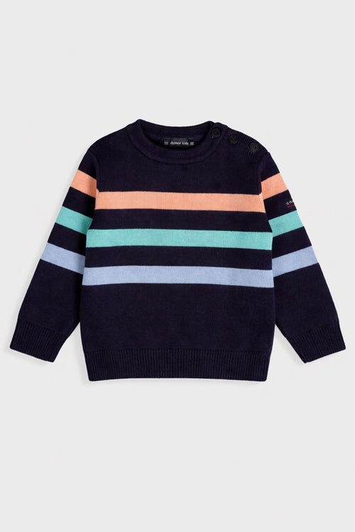 Breton striped sweater for kids - cotton - Armor-lux - 1