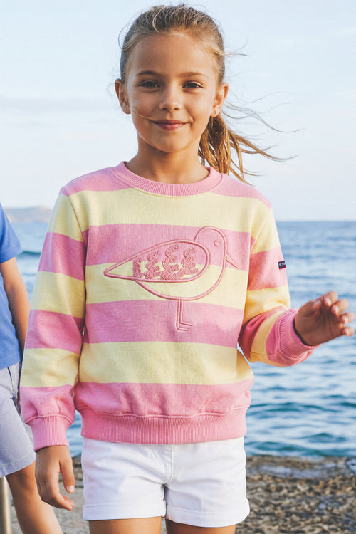 Gestreiftes Sweatshirt Kids - rustikale Baumwolle - Armor-lux - 1