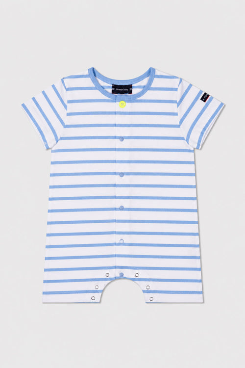 Striped Baby Bodysuit - lightweight cotton - Armor-lux - 1
