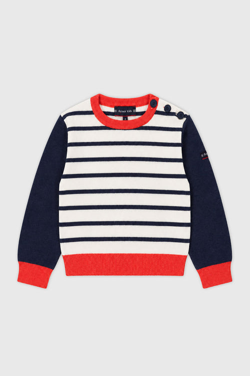 Kids Breton Striped Jumper - Cotton and Wool - Armor-lux - 1
