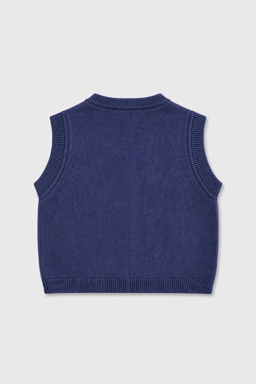 Ärmellose Kinder-Strickjacke - Baumwolle und Wolle - Armor-lux - 3