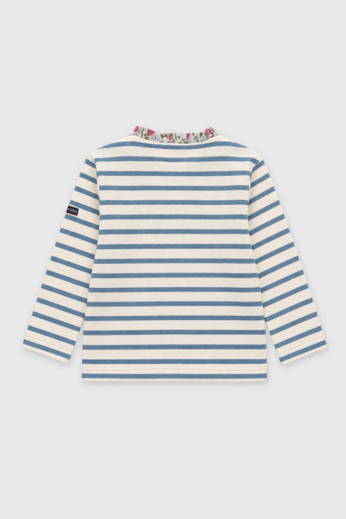Kinder-Ringelshirt mit Liberty-Kragen - Schwere Baumwolle - Armor-lux - 3
