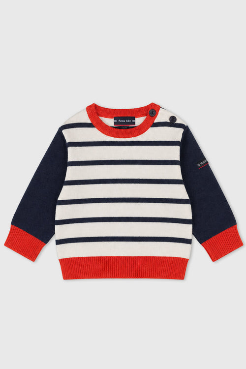 Baby-Matrosenpullover - Baumwolle und Wolle - Armor-lux - 1