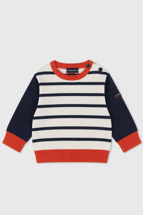 Baby-Matrosenpullover - Baumwolle und Wolle - Armor-lux - 1