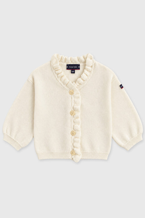 Geknöpfte Baby-Strickjacke - Baumwolle und Wolle - Armor-lux - 1