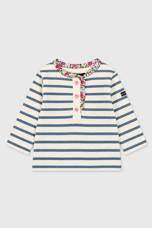 Baby-Liberty-Ringelshirt - Schwere Baumwolle - Armor-lux - 1