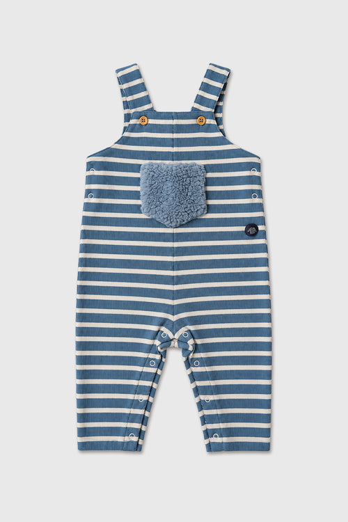 Gestreifte Baby-Latzhose - Schwere Baumwolle - Armor-lux - 1