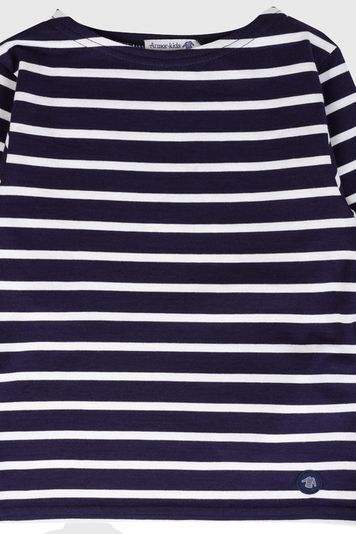 Kinder Shirt im Marine-Stil „Beg Meil“ - aus leichter Baumwolle - Armor-lux - 3