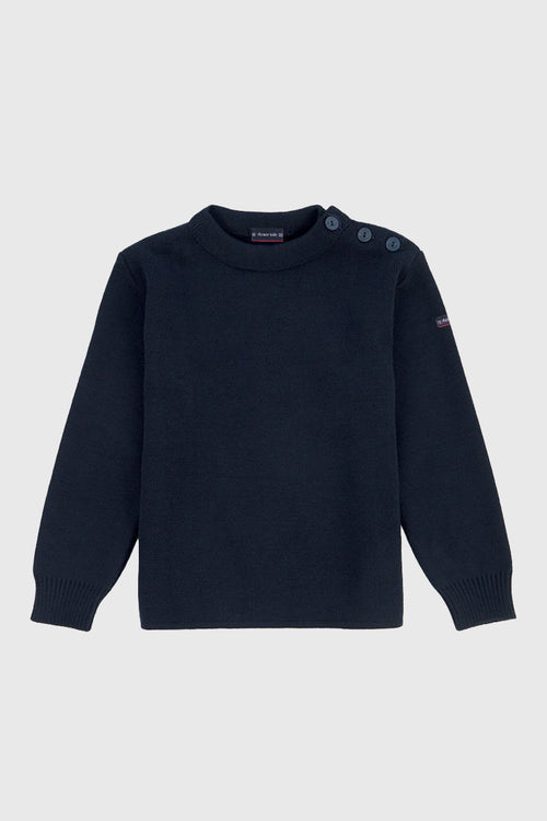 Pull marin bleu marine en laine vierge pour femme | Le Minor Pull marin bleu marine en laine vierge pour femme | Le Minor