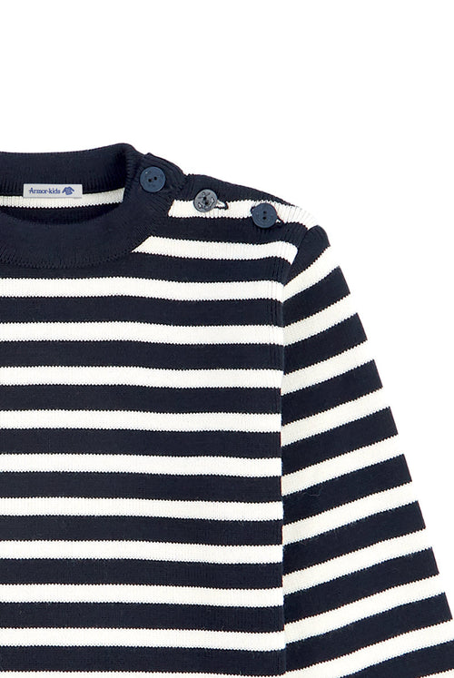 Gestreifter Kinder Pullover im Marine-Stil „Fouesnant - aus Wolle und Acryl - Armor-lux - 3