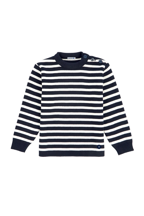 Pull marin rayé Fouesnant Kids - laine - Armor-lux - 1
