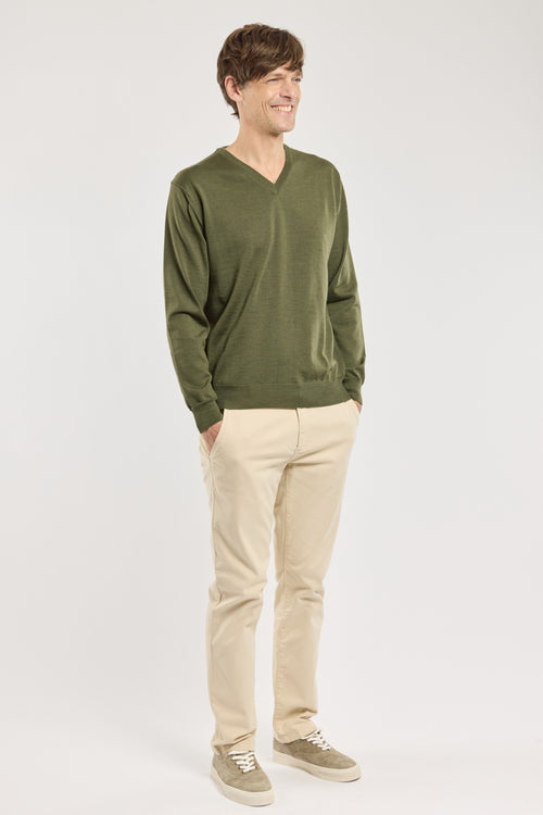 V-neck sweater - wool - Armor-lux - 3