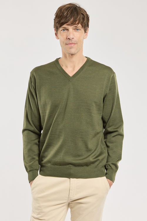 V-neck sweater - wool - Armor-lux - 1