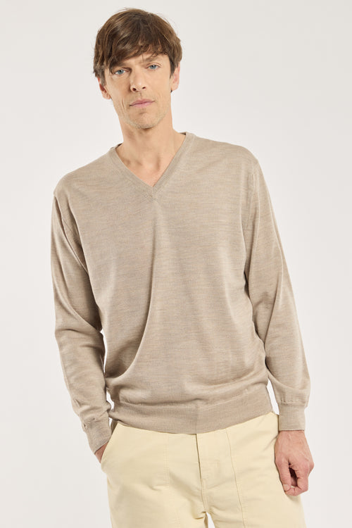 Pull col V Bérac - laine - Armor-lux - 1
