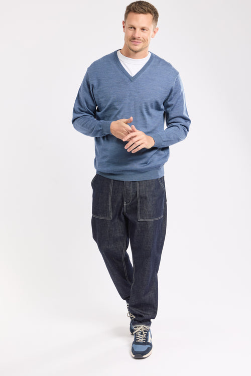 Pull col V manches longues Bérac - laine - Armor-lux - 3