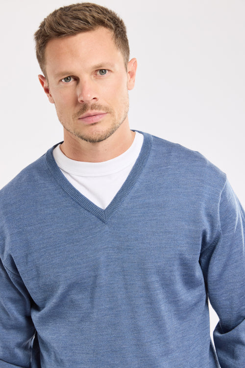 Bérac long sleeved V-neck jumper - wool - Armor-lux - 2