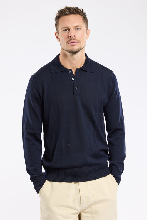 Polo manches longues - laine - Armor-lux - 1