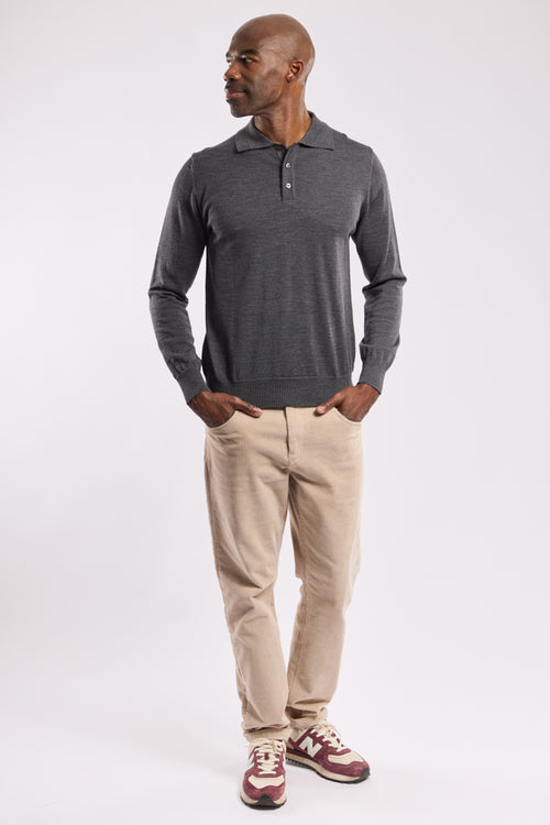 Bérac long sleeved polo shirt - wool - Armor-lux - 3