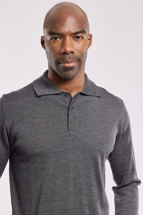 Bérac long sleeved polo shirt - wool - Armor-lux - 4