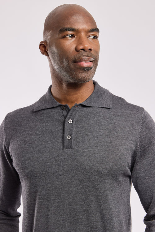 Bérac long sleeved polo shirt - wool - Armor-lux - 2