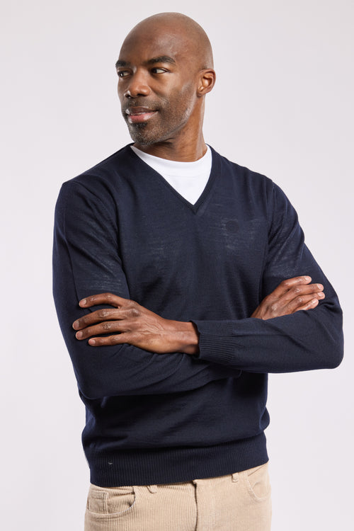 Pullover mit V-Ausschnitt Bérac – Wolle - Armor-lux - 1