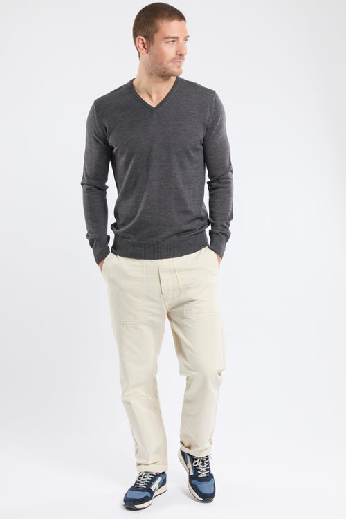 V-neck jumper – wool - Armor-lux - 4