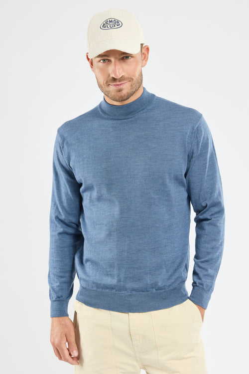 Pull col cheminée Bérac - laine - Armor-lux - 1