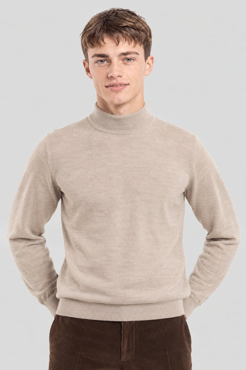 Pull col cheminée Bérac - laine - Armor-lux - 1