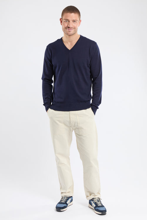 Pullover mit V-Ausschnitt - Baumwolle - Armor-lux - 1