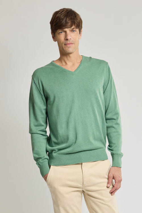 V-neck sweater - cotton - Armor-lux - 1