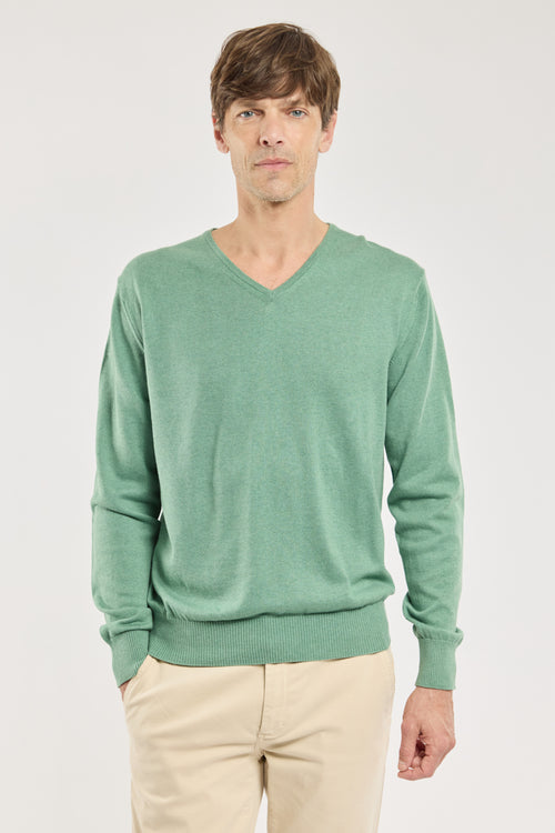 V-neck sweater - cotton - Armor-lux - 4