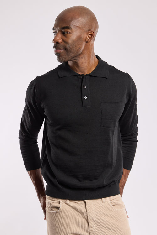 Polo manches longues Bérac - laine mérinos - Armor-lux - 1