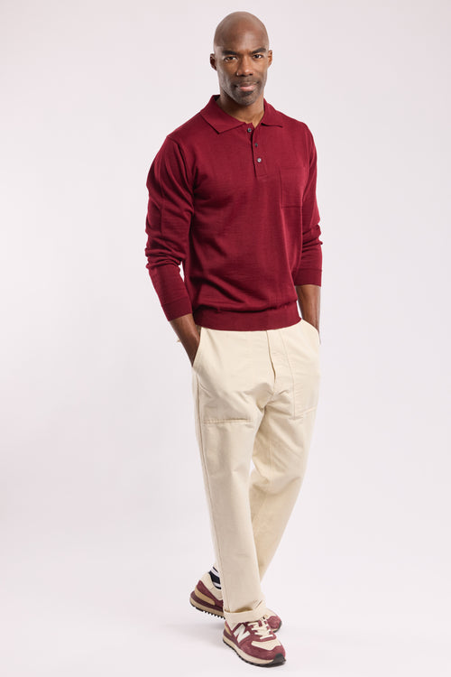 Polo manches longues Bérac - laine mérinos - Armor-lux - 3