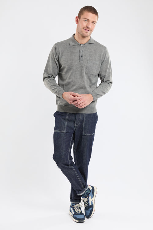 Polo manches longues Bérac - laine mérinos - Armor-lux - 3