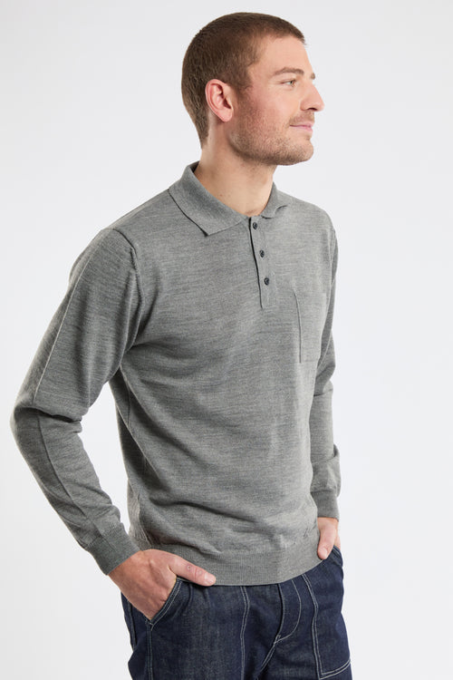 Polo manches longues Bérac - laine mérinos - Armor-lux - 1