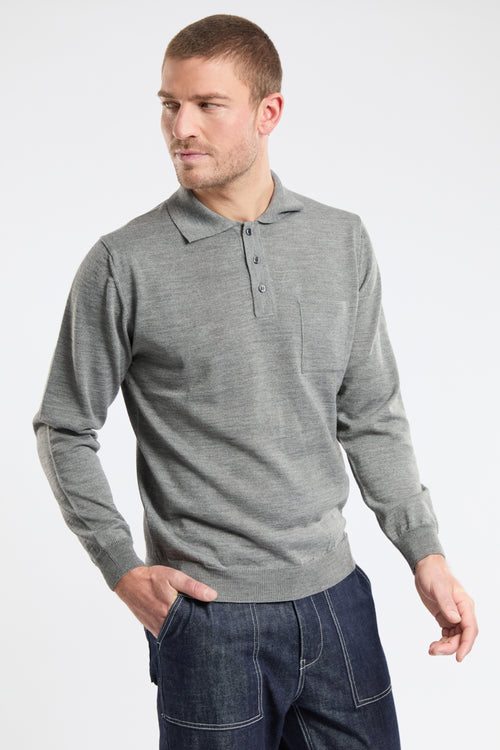 Polo manches longues Bérac - laine mérinos - Armor-lux - 4