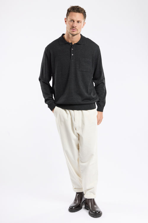 Bérac long-sleeved polo shirt - merino wool - Armor-lux - 3