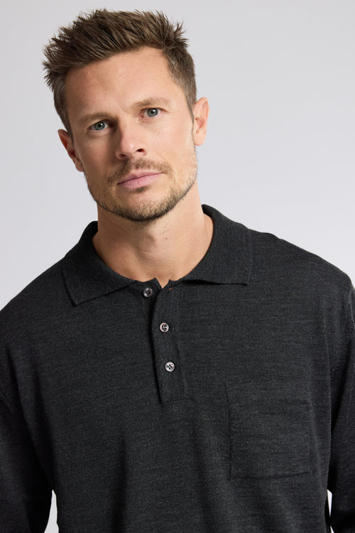 Bérac long-sleeved polo shirt - merino wool - Armor-lux - 2