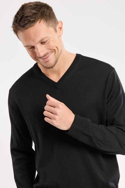 Pull col V - laine mérinos et acrylique - Armor-lux - 2